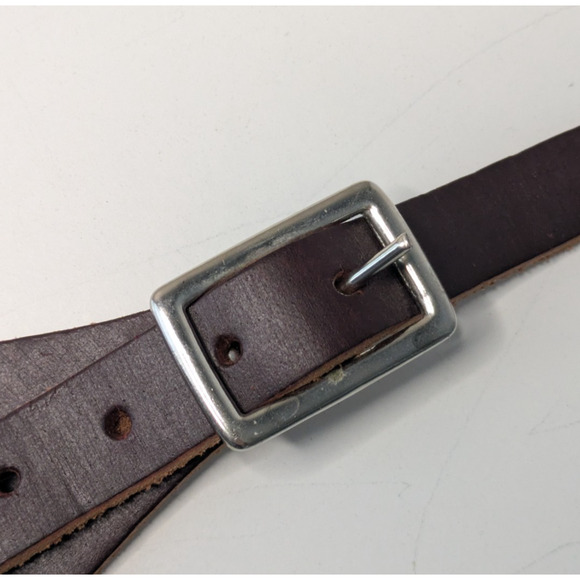 Dark Brown Leather Spur Strap Single Replacement Genuine Leather - Picture 3 of 5